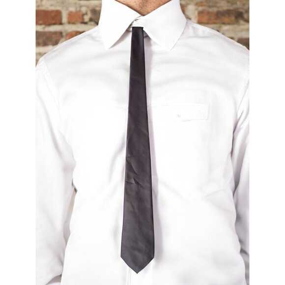 Umo Lorenzo Made in Italy, Gray 100% Polyester Tie. - Picture 1 of 8